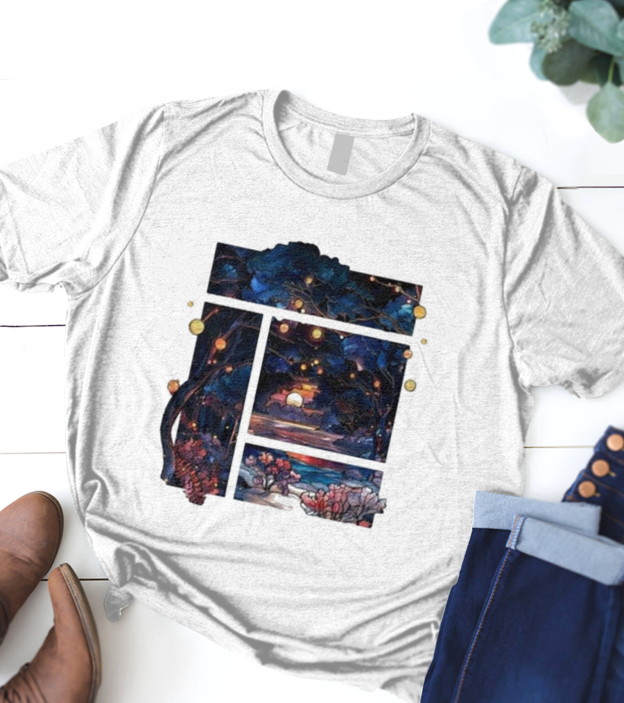 Zedd Automatic Yes Enchanted Forest Sunset Night Sky T-Shirt