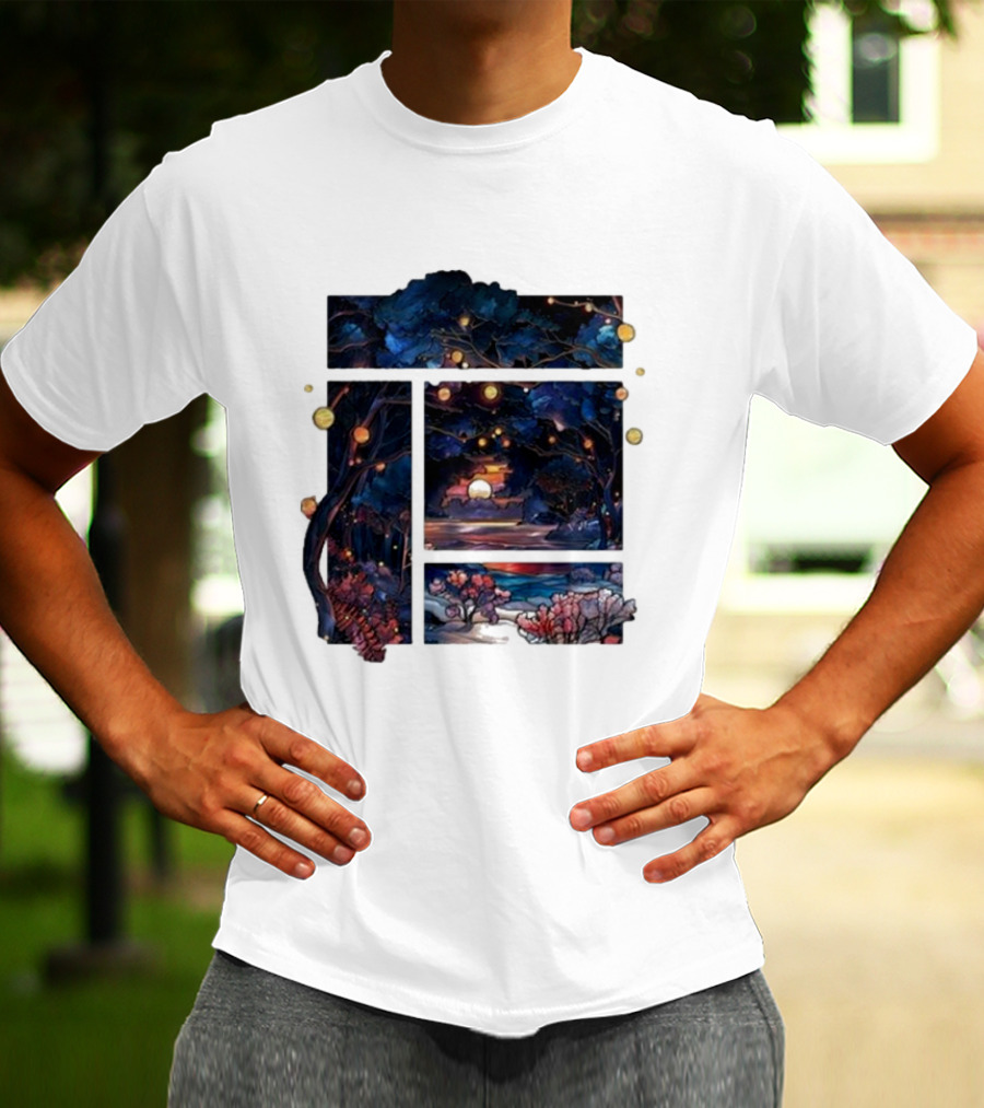 Zedd Automatic Yes Enchanted Forest Sunset Night Sky T-Shirt