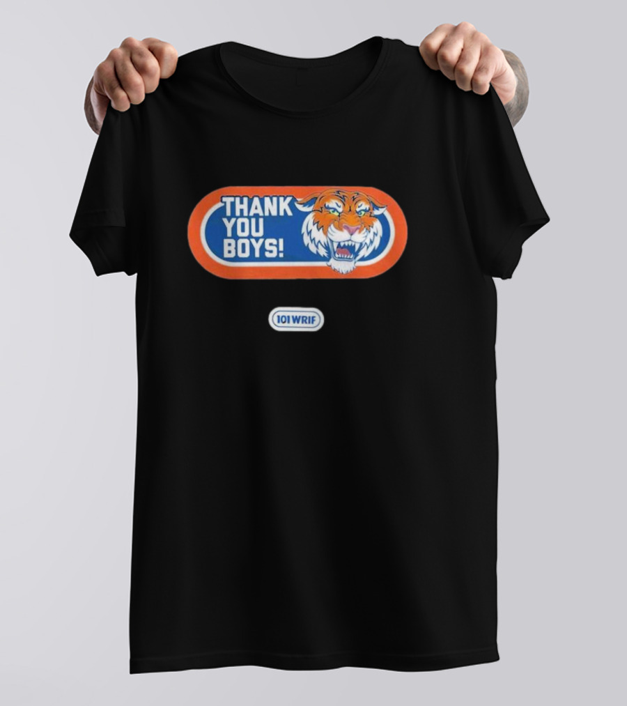 101 WRIF Detroit Thank You Boys Tiger T-Shirt