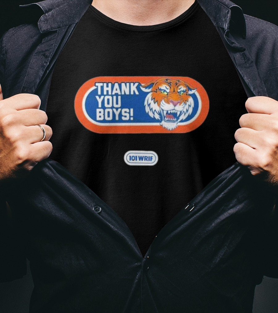 101 WRIF Detroit Thank You Boys Tiger T-Shirt