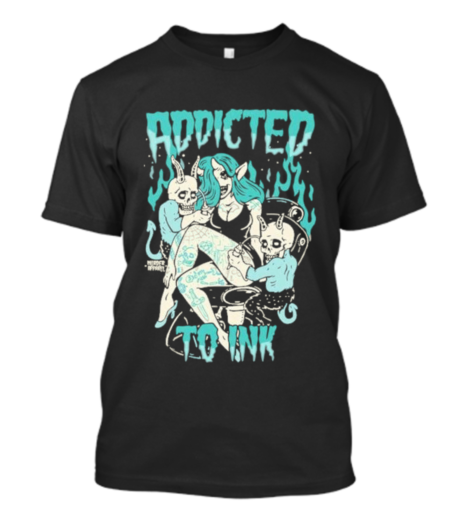 Addicted To Ink Murder Apparel Demon Tattoo Fantasy T-Shirt