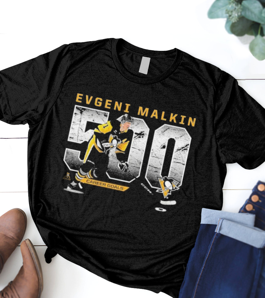 Evgeni Malkin 500 Career Goals Pittsburgh Penguins T-Shirt