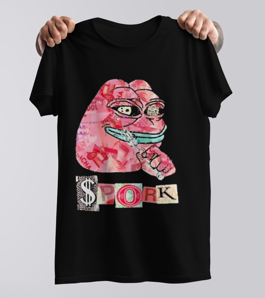 Frog Joseph David Colombo $pork Money Collage T-Shirt