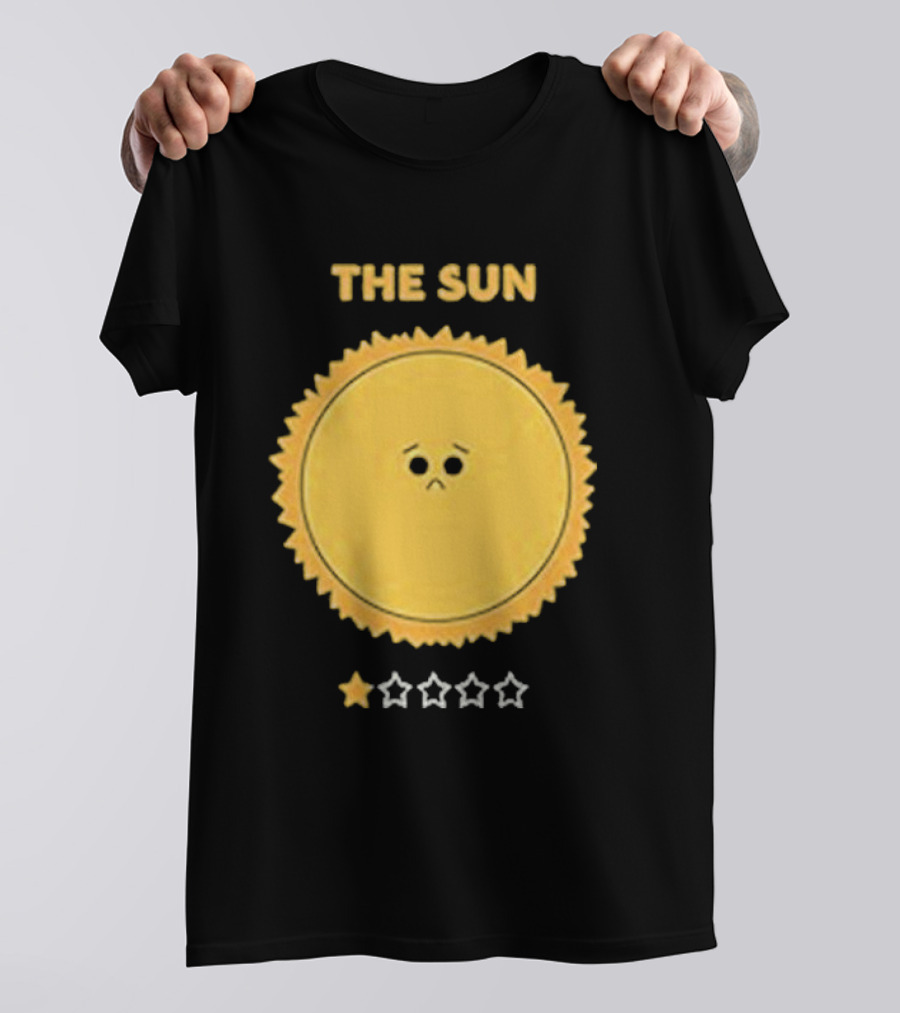The Sun One Star Rating Sad Face T-Shirt
