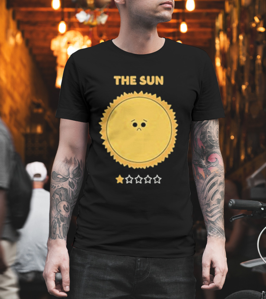 The Sun One Star Rating Sad Face T-Shirt
