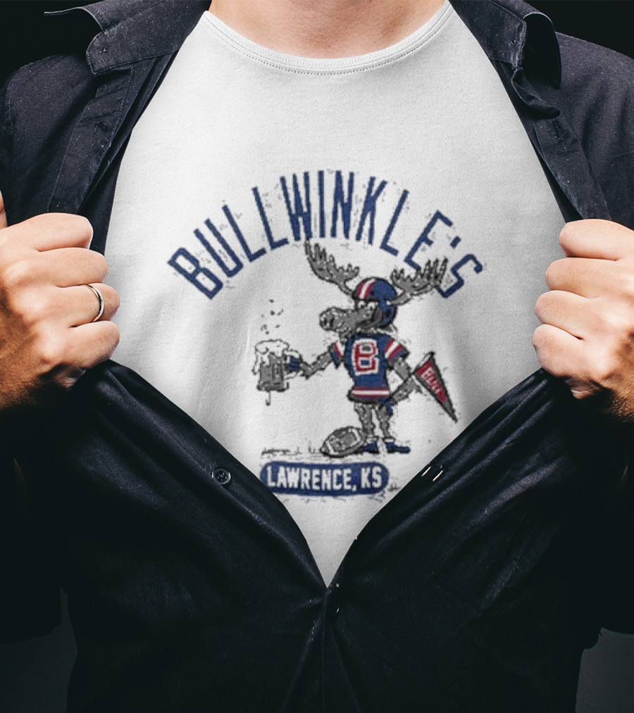 Bullwinkle's Moose Bowl Football Lawrence KS Team Spirit T-Shirt