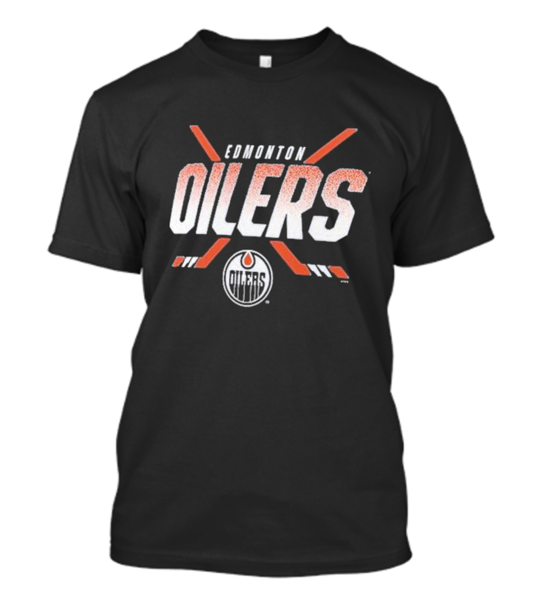 Edmonton Oilers Covert Logo Hockey Sticks NHL Team T-Shirt