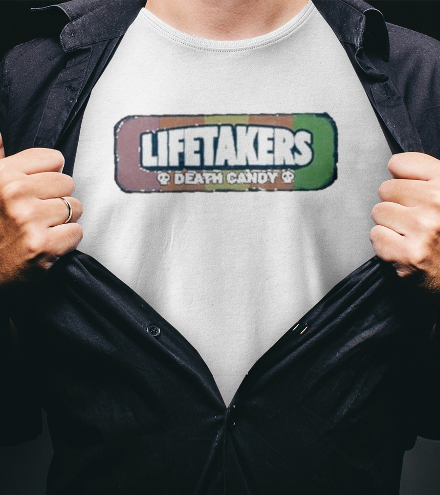 Lifetakers Death Candy Skull Retro Block T-Shirt