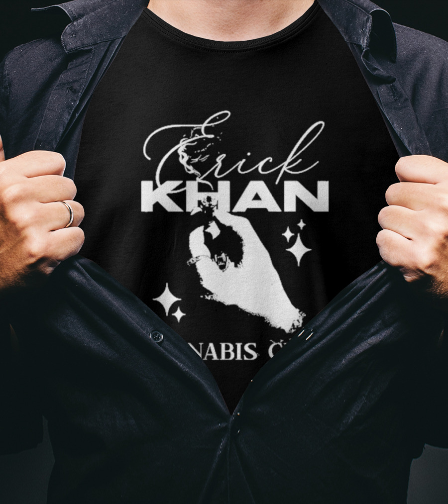 Erick Khan Cannabis Club Smoking Hand With Stars T-Shirt