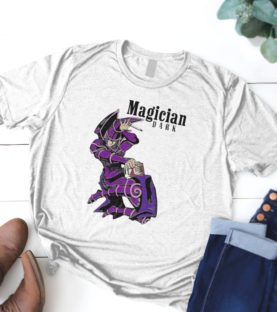 Magician Dark Smoking Mage Card Pose T-Shirt