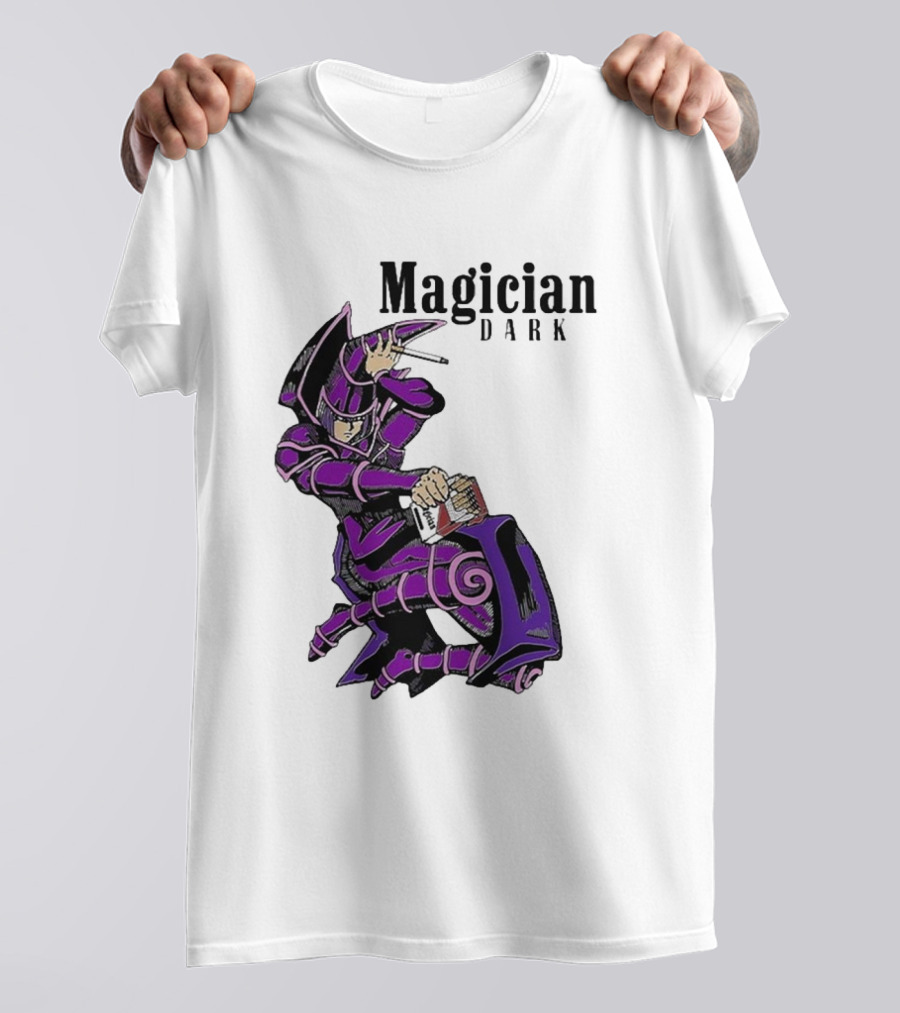 Magician Dark Smoking Mage Card Pose T-Shirt