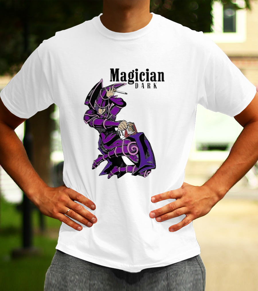 Magician Dark Smoking Mage Card Pose T-Shirt