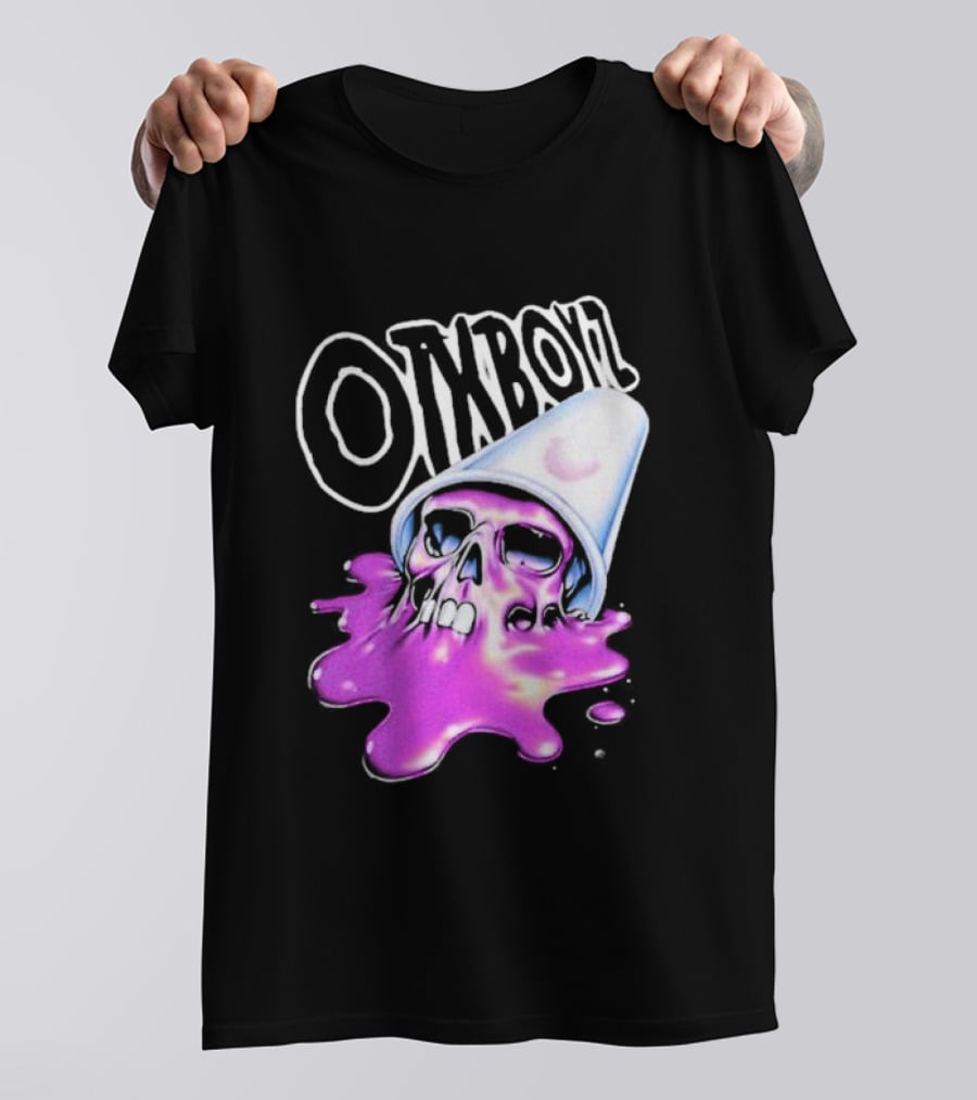 OZYBOYZ Geezy World Oil Spill Purple Skull Cup T-Shirt