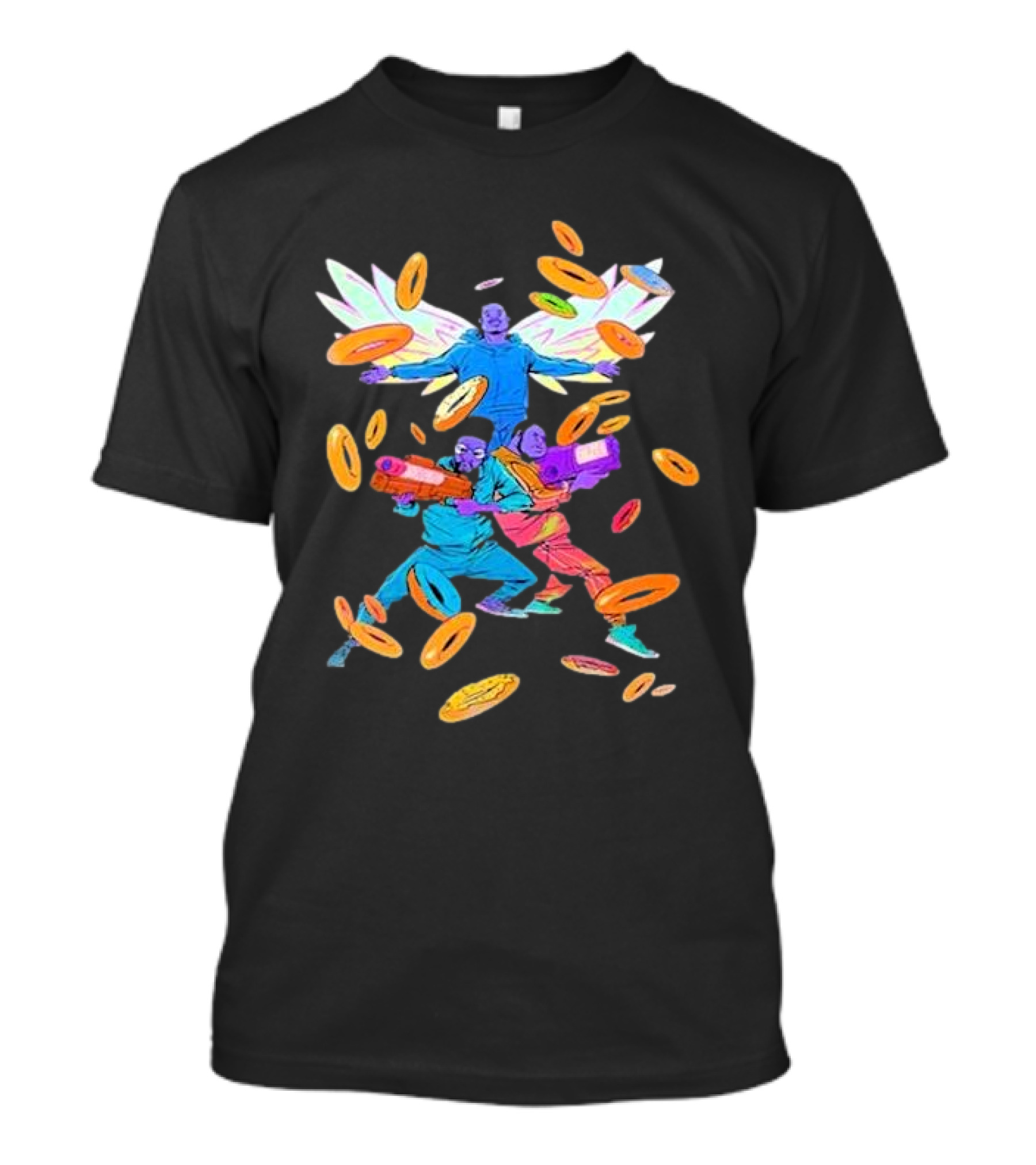 De La Soul Sanford Greene Colorful Characters With Golden Oodles T-Shirt