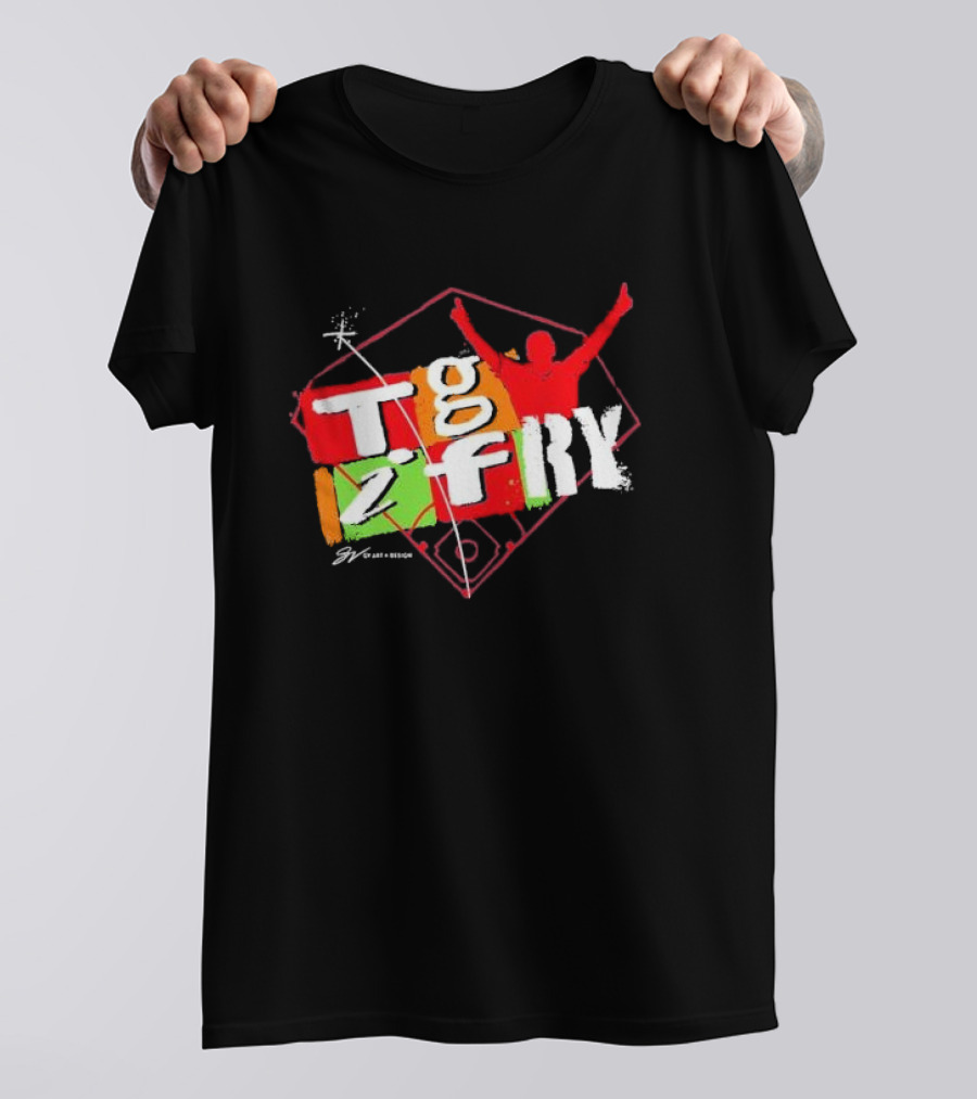 T.g.i.fry 2 Player Celebration Baseball Field T-Shirt