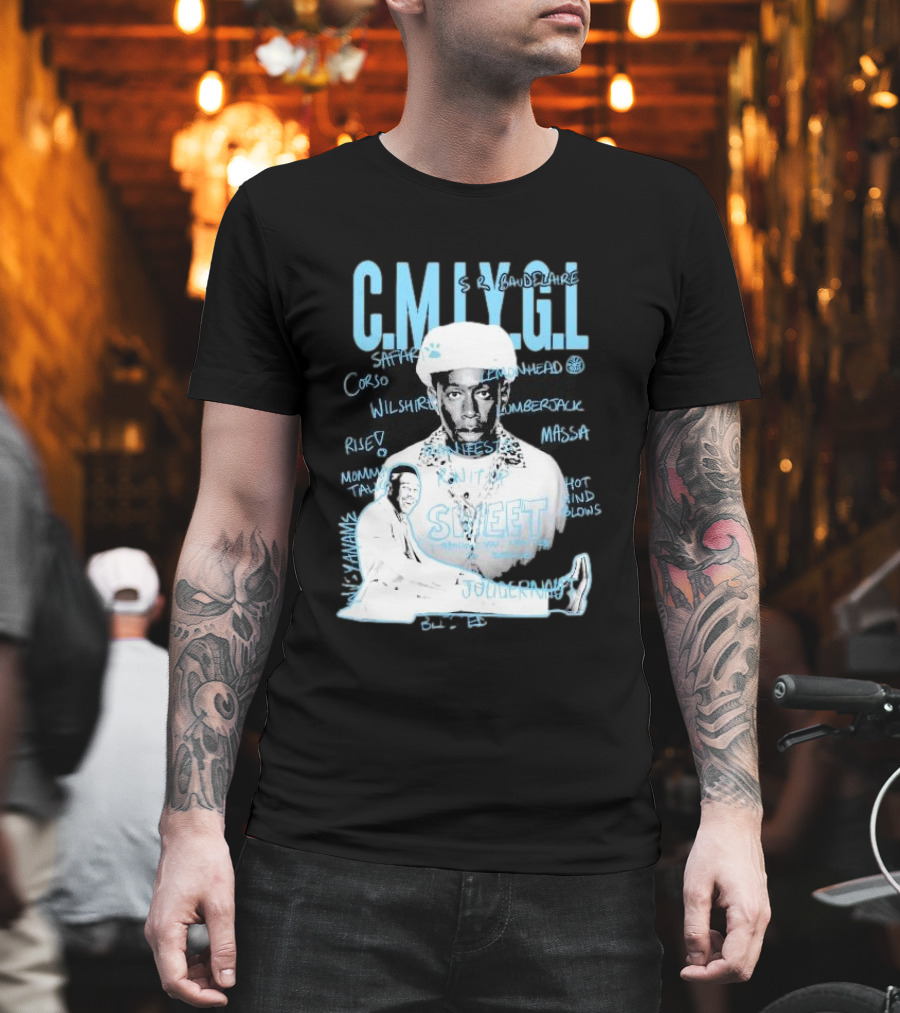 C.M.I.Y.G.L. Tyler Call Me If You Get Lost Sweet Journey S.R. Baudelaire Portrait Saffron Lemonhead Corso Wilshire Lumberjack Massa T-Shirt
