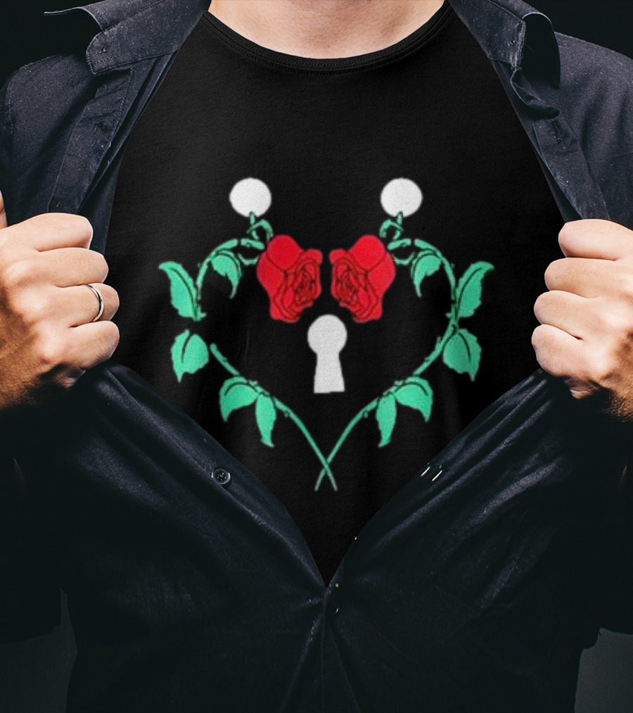 Xplr Protector Of Hearts Keyhole Roses T-Shirt