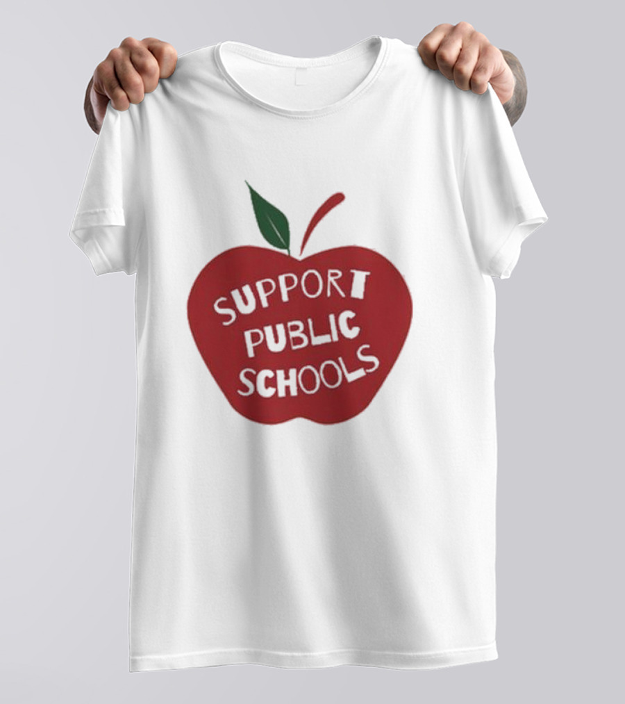 Support Public Schools Red Apple T-Shirt