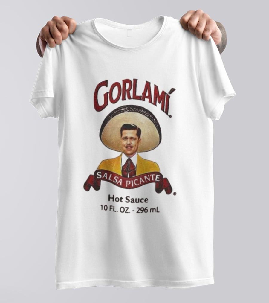 Gorlami Salsa Picante Hot Sauce 10 Fl Oz 296 Ml Sombrero Label T-Shirt