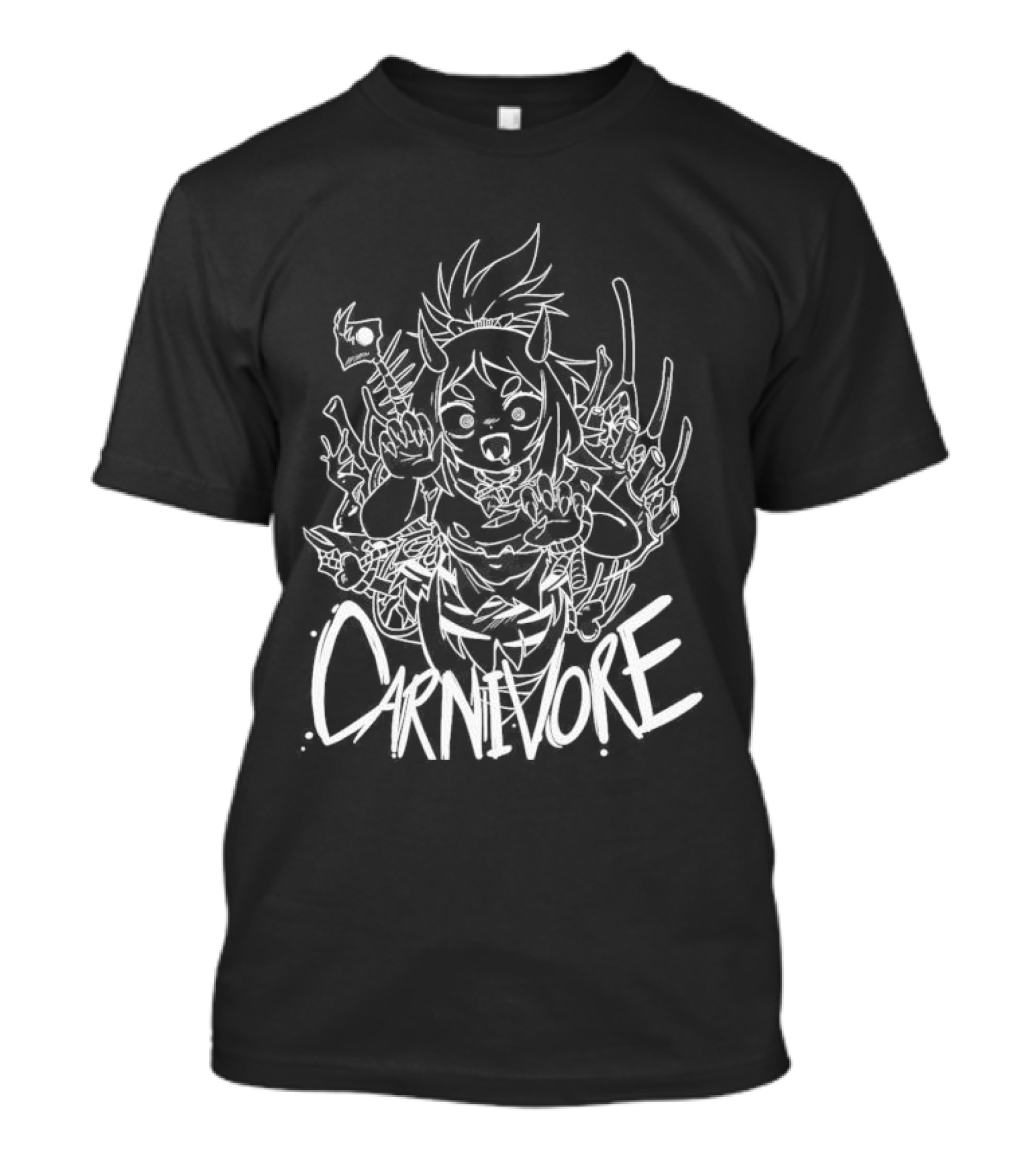 Carnivore Nocturnal Fantasy Creature With Meat Elements T-Shirt