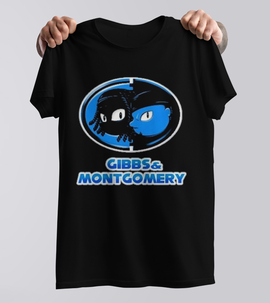 Gibbs And Montgomery Oval Characters Blue Emblem T-Shirt