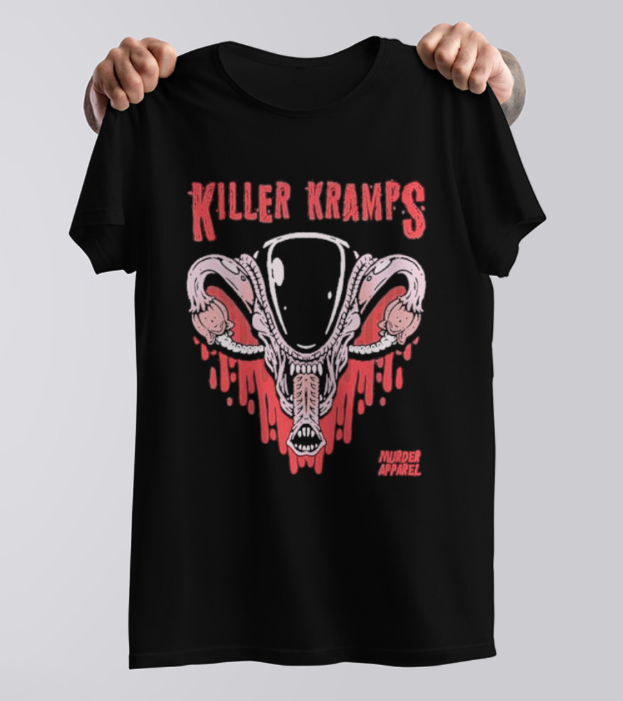 Killer Kramps Alien Murder Apparel Dripping Horror T-Shirt