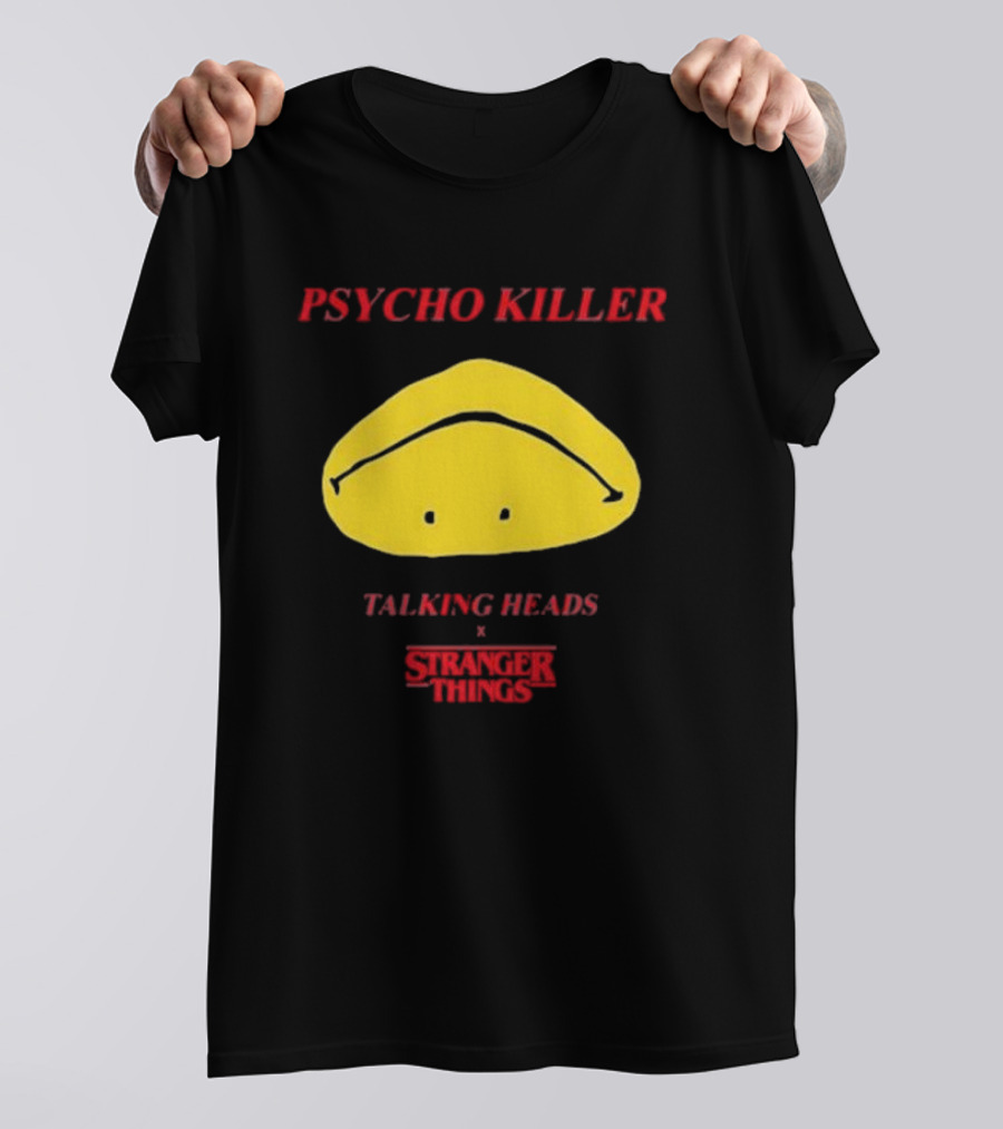 PSYCHO KILLER TALKING HEADS X STRANGER THINGS YELLOW T-Shirt