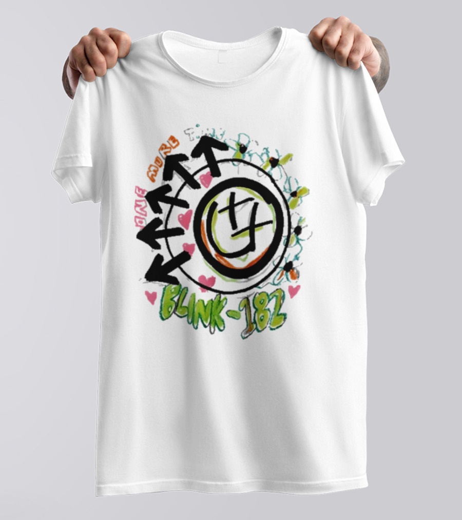 Blink-182 One More Time Graffiti Arrows And Hearts T-Shirt