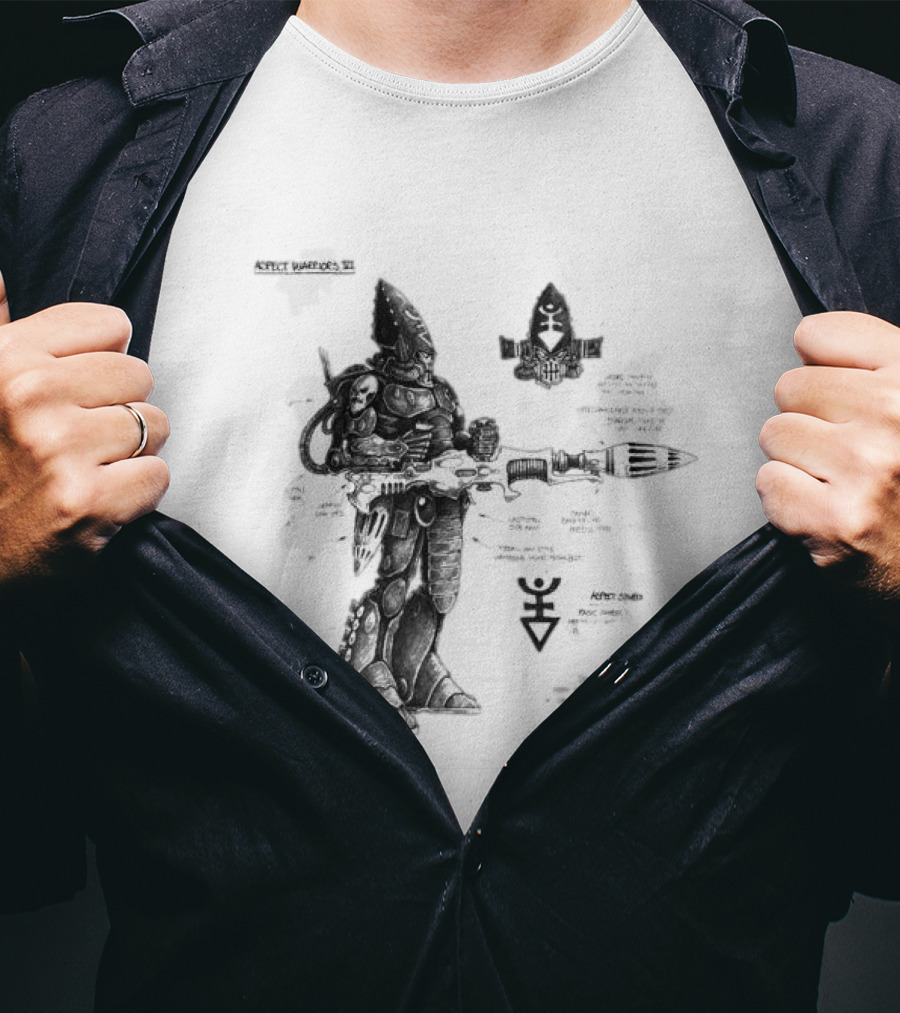 Dark Reaper Aspect Warriors Craftworlds Diagram Details T-Shirt