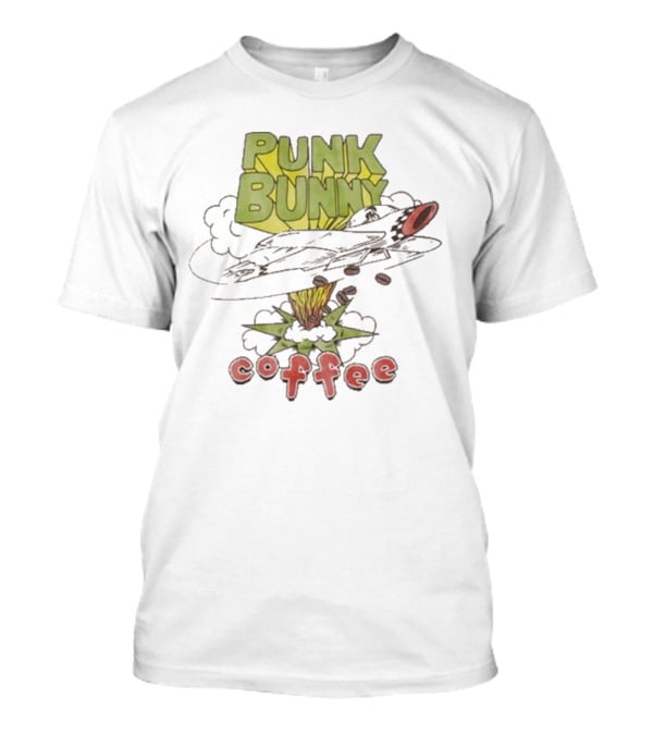 Green Day Punk Bunny Coffee Dookie Art Explosion T-Shirt