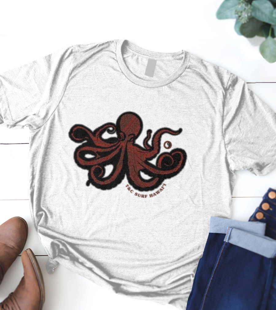 Octopus T&C Surf Hawaii Ocean Adventure T-Shirt