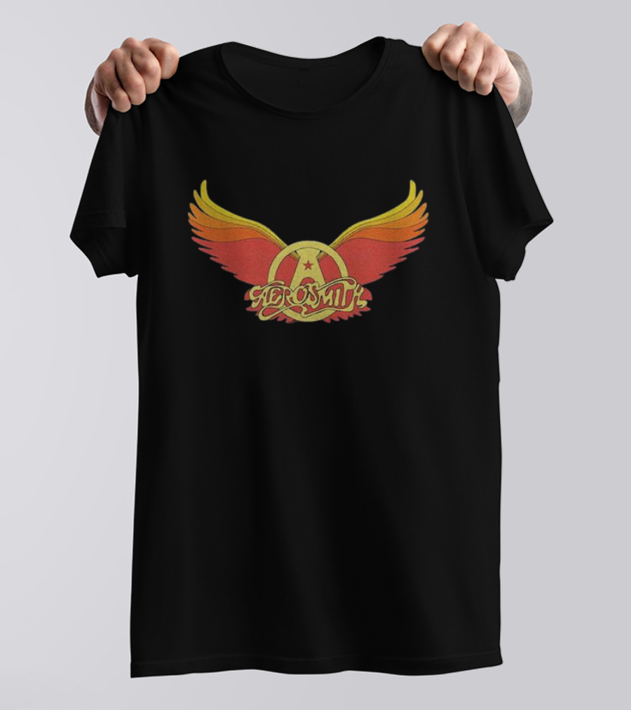 Aerosmith Winged Emblem Red Yellow Gradient T-Shirt
