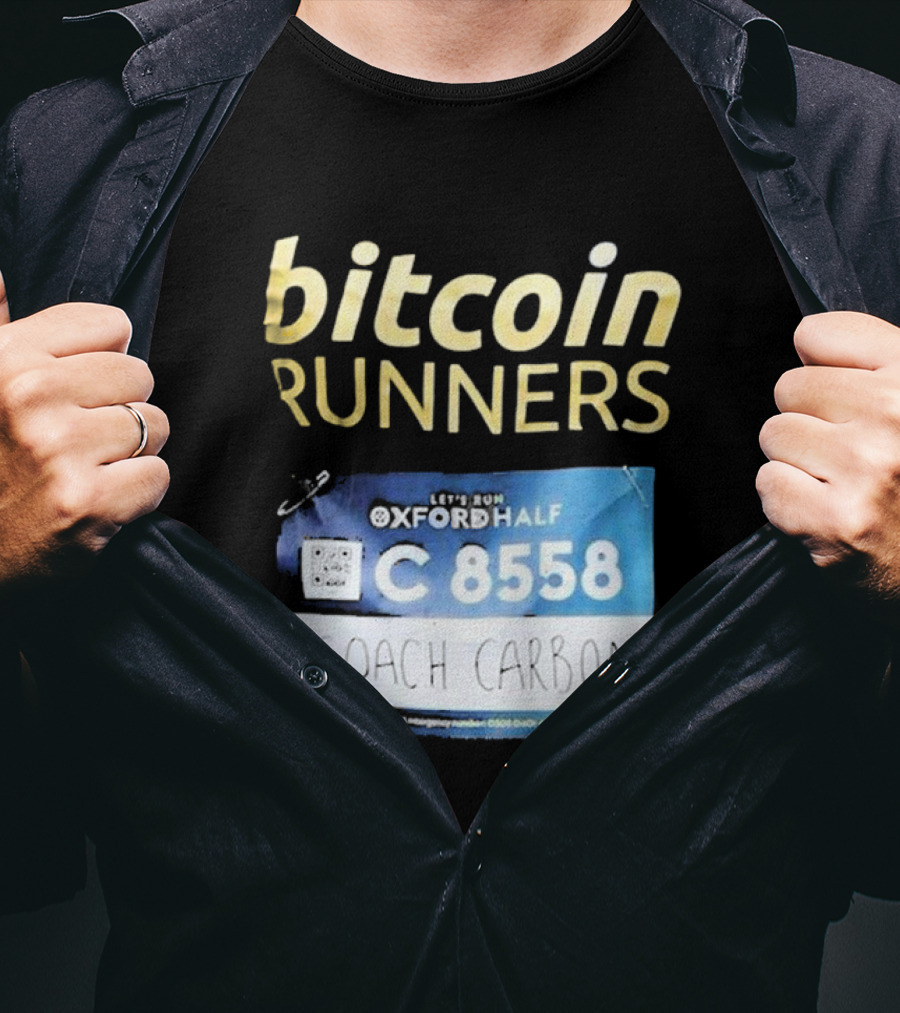 Bitcoin Runners Oxford Half C 8558 Coach Carbon T-Shirt
