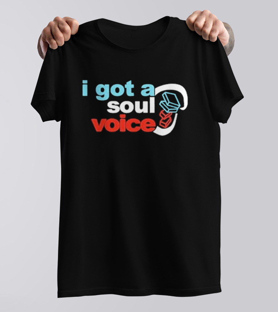 I Got A Soul Voice Cube Headset Red Blue White T-Shirt