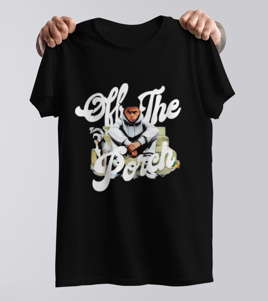 Off The Porch Hoodie Dog Boy Sitting T-Shirt