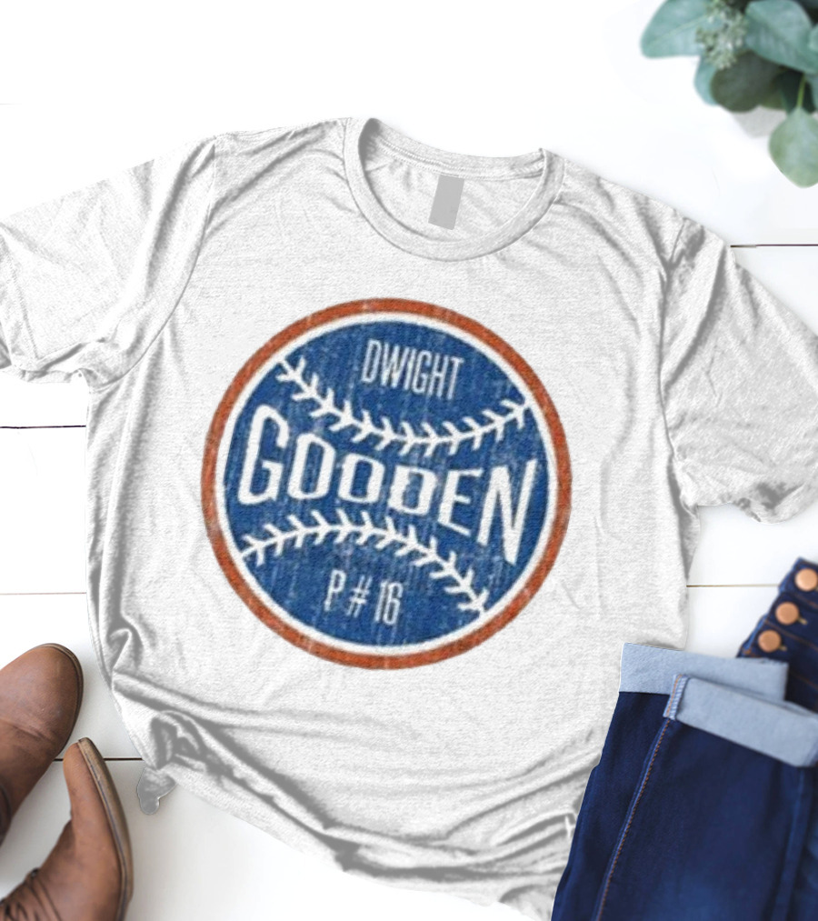 Dwight Gooden P #16 Baseball Vintage Circle T-Shirt