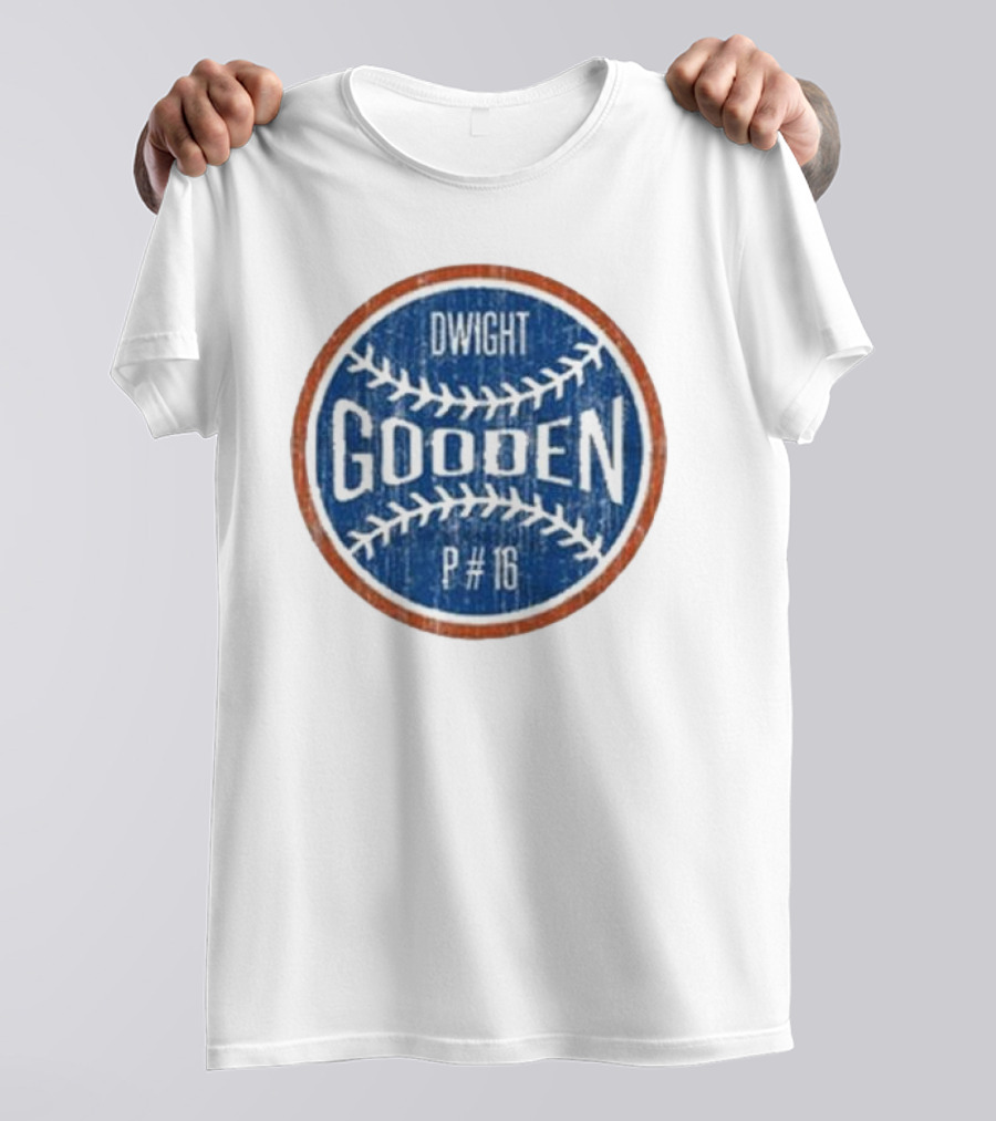 Dwight Gooden P #16 Baseball Vintage Circle T-Shirt
