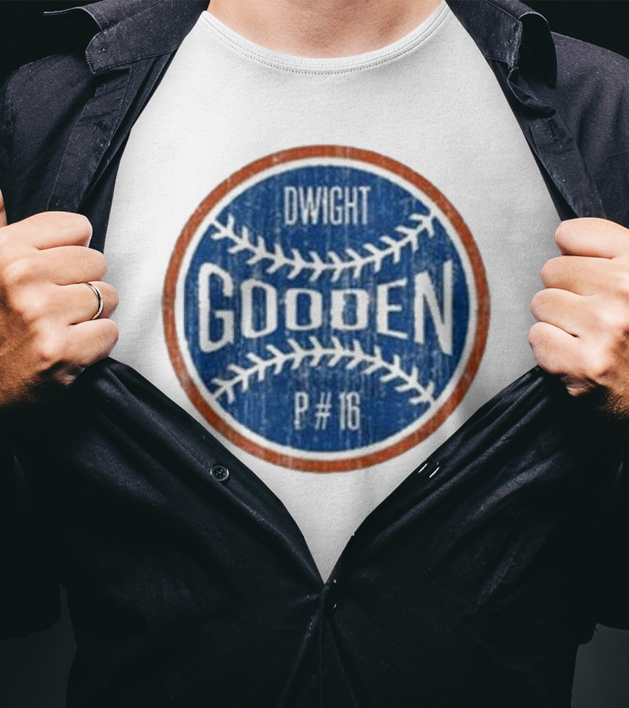 Dwight Gooden P #16 Baseball Vintage Circle T-Shirt