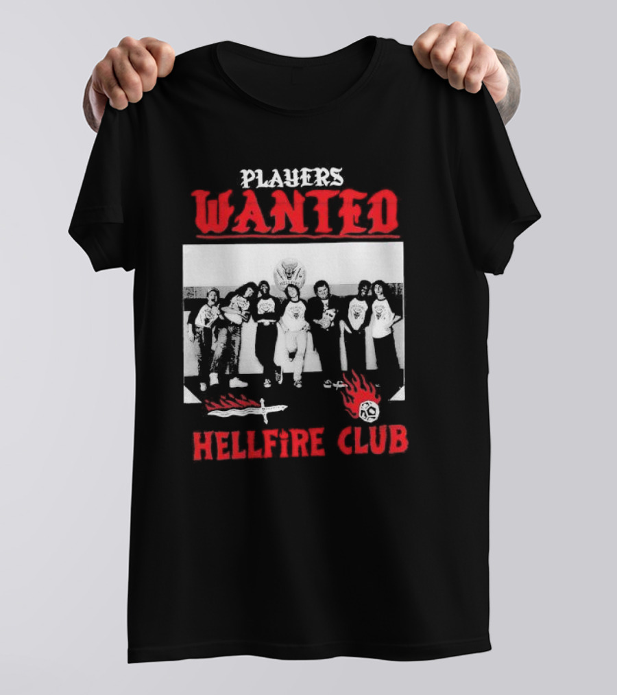 Players Wanted Hellfire Club Stranger Things Iconic Group Photo T-Shirt