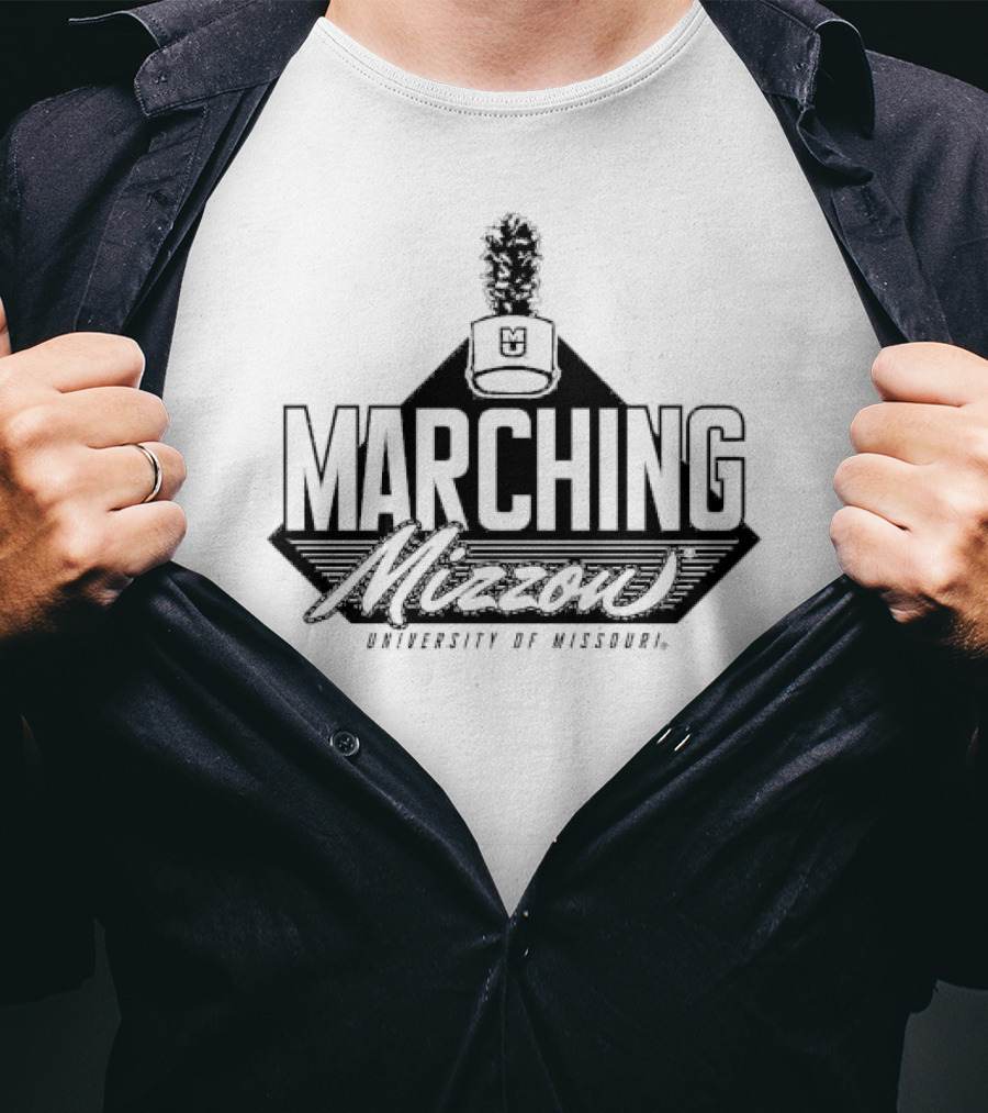 Marching Mizzou University Of Missouri Tiger Head Shako T-Shirt