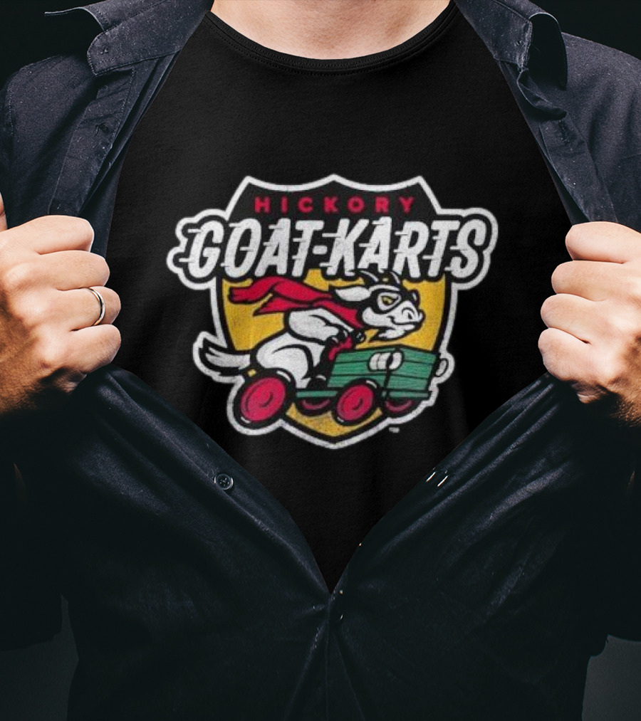 Hickory Goat-Karts Racing Mascot Shield T-Shirt