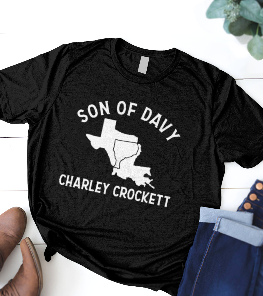 Son Of Davy Charley Crockett Texas Map T-Shirt