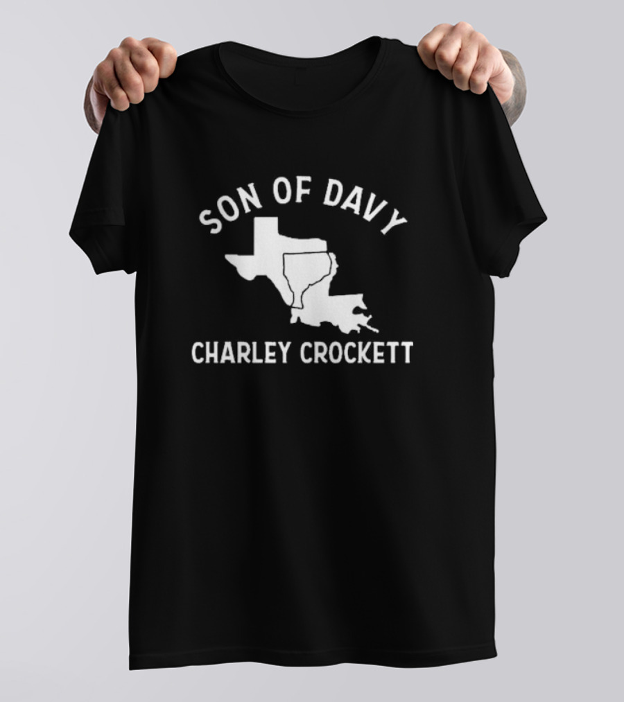 Son Of Davy Charley Crockett Texas Map T-Shirt