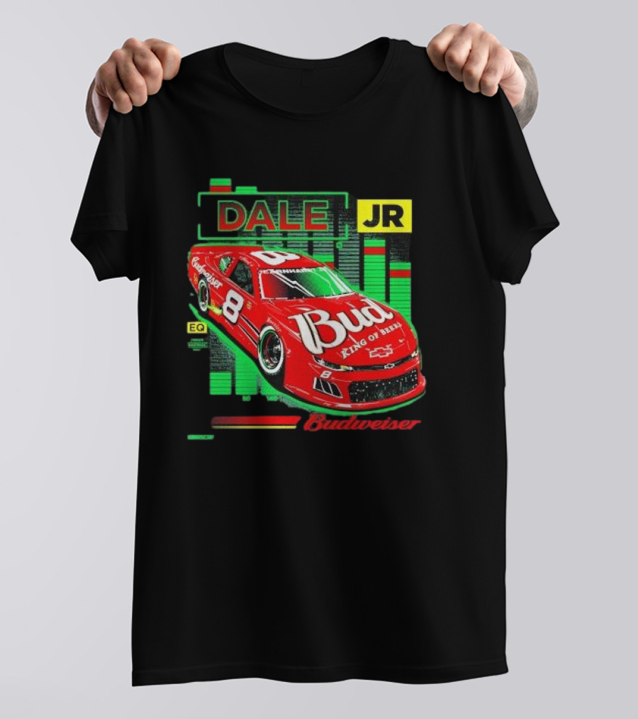 Dale Jr 8 Bud King Of Beers Budweiser Racing Car T-Shirt