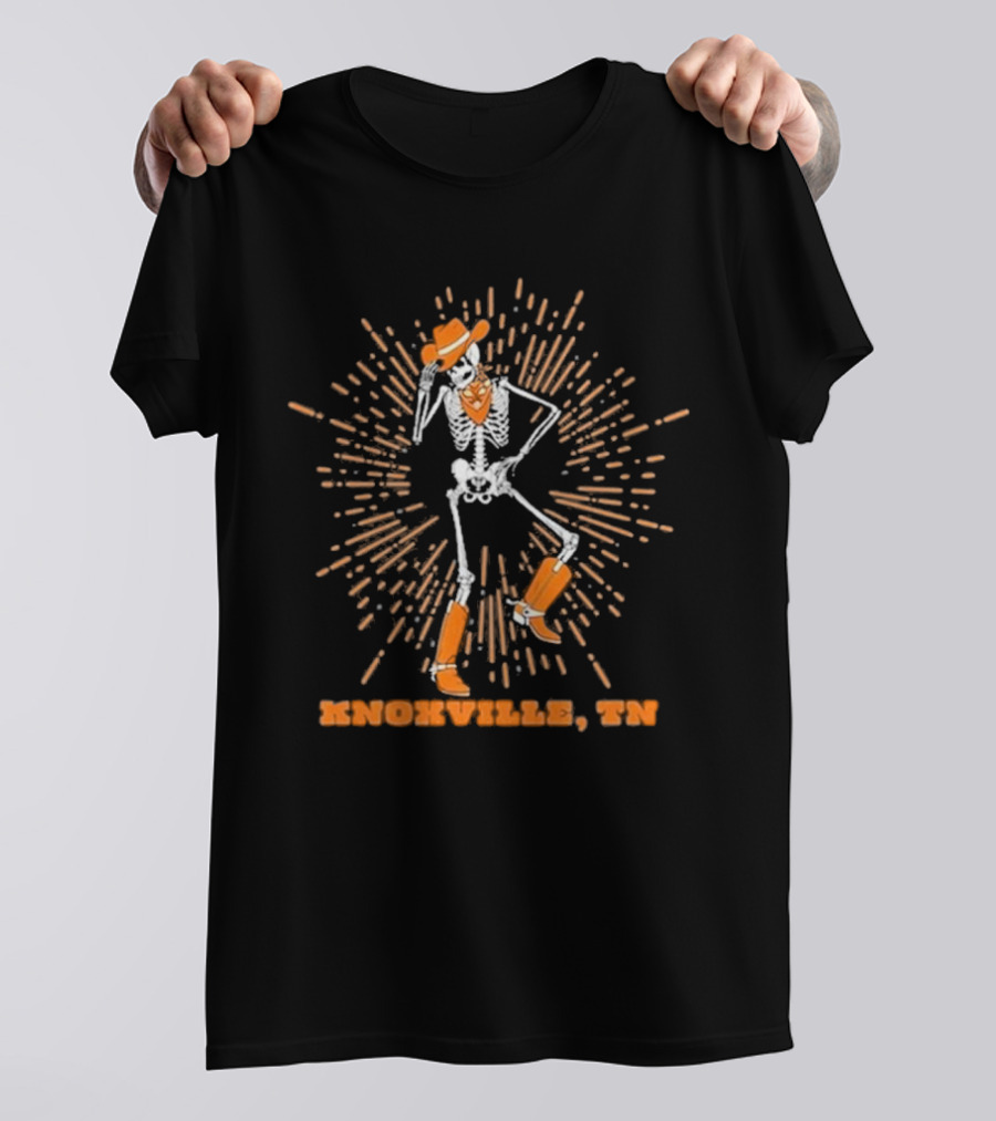 Knoxville TN Skeleton Cowboy Burst T-Shirt