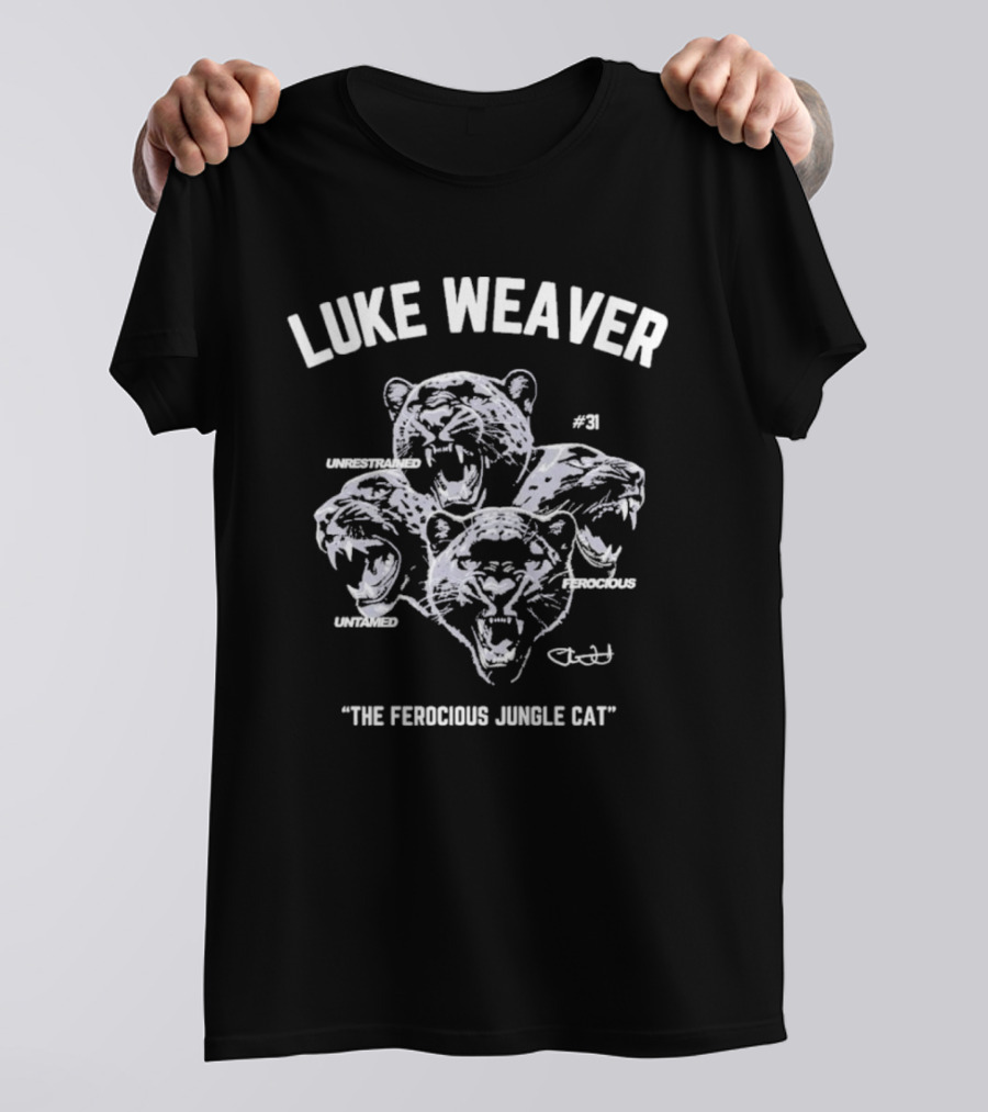 Luke Weaver Unrestrained Untamed Ferocious Jungle Cat #31 T-Shirt