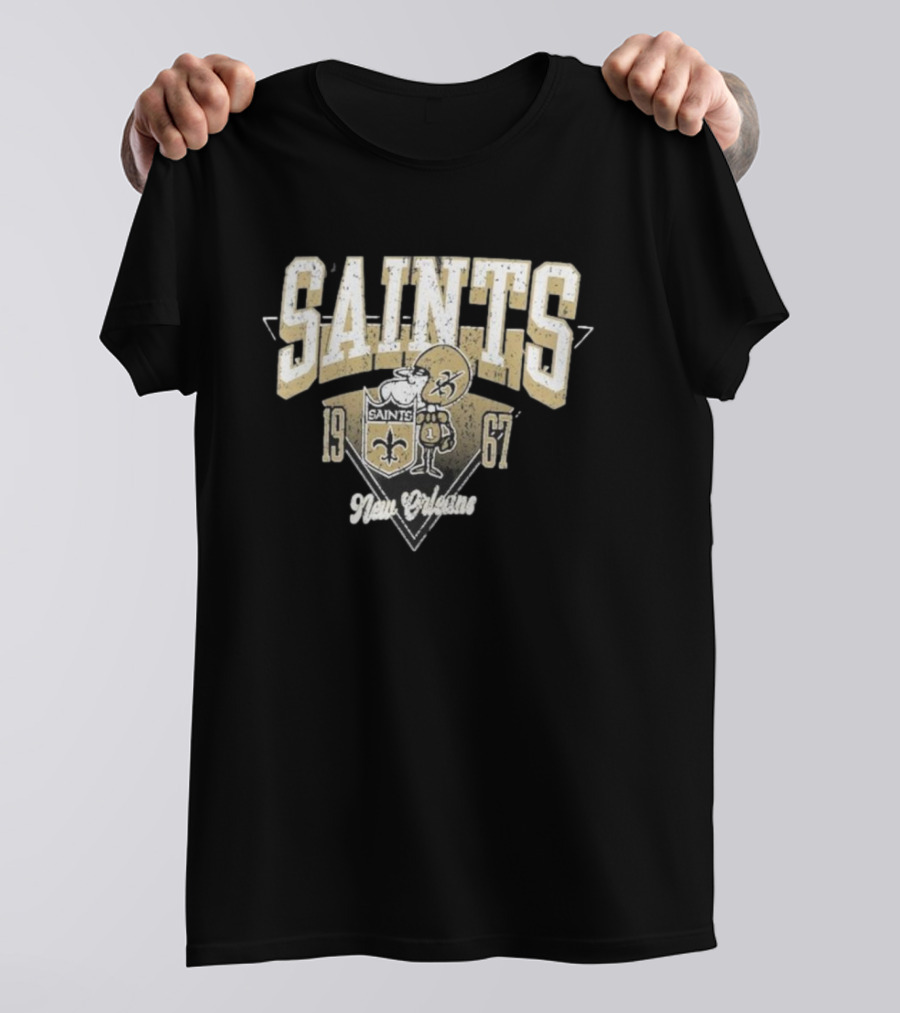 New Orleans Saints 1967 Vintage Fanatics Never Over T-Shirt