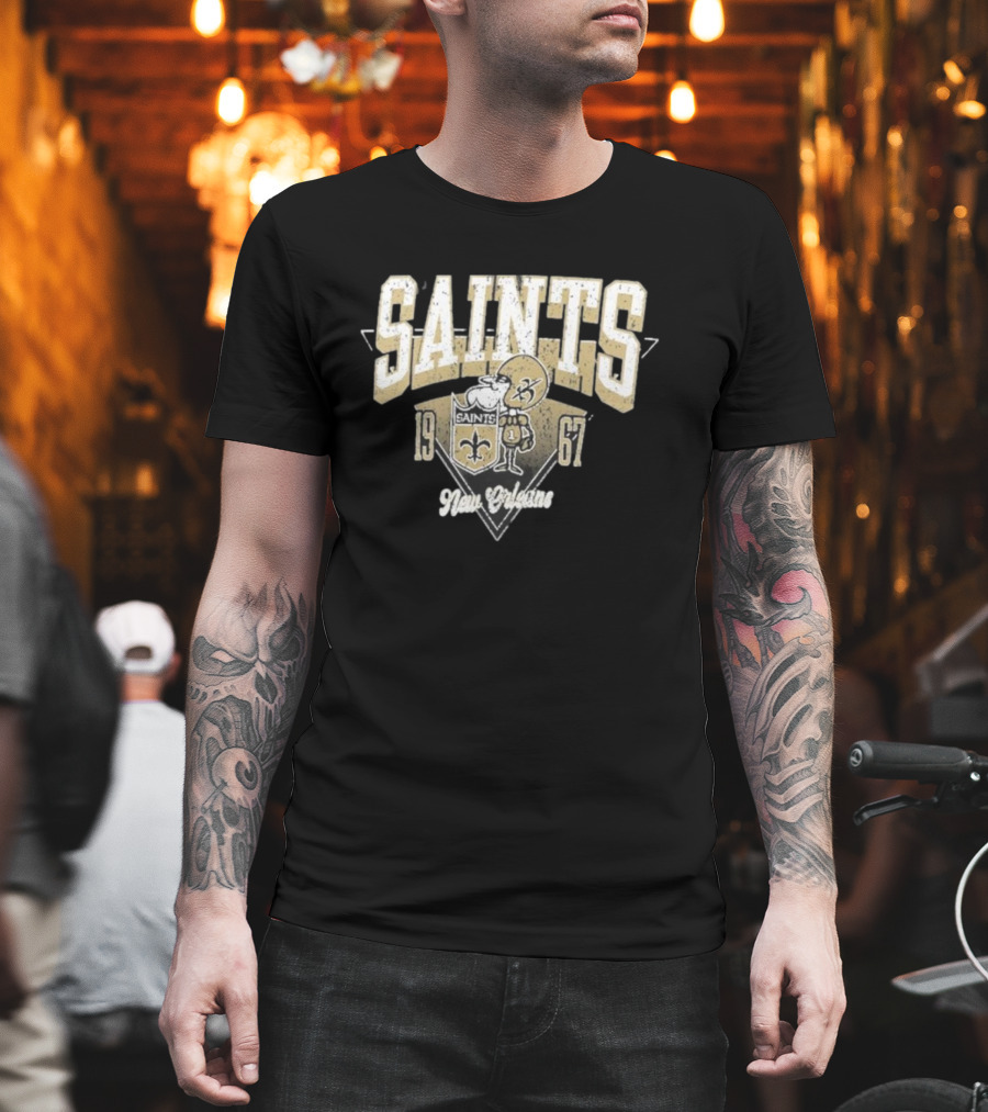 New Orleans Saints 1967 Vintage Fanatics Never Over T-Shirt