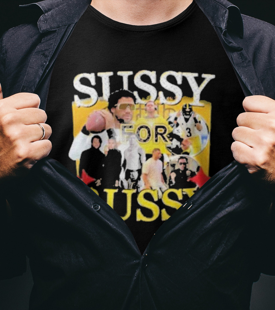 Sussy For Russy Football Photos Collage T-Shirt