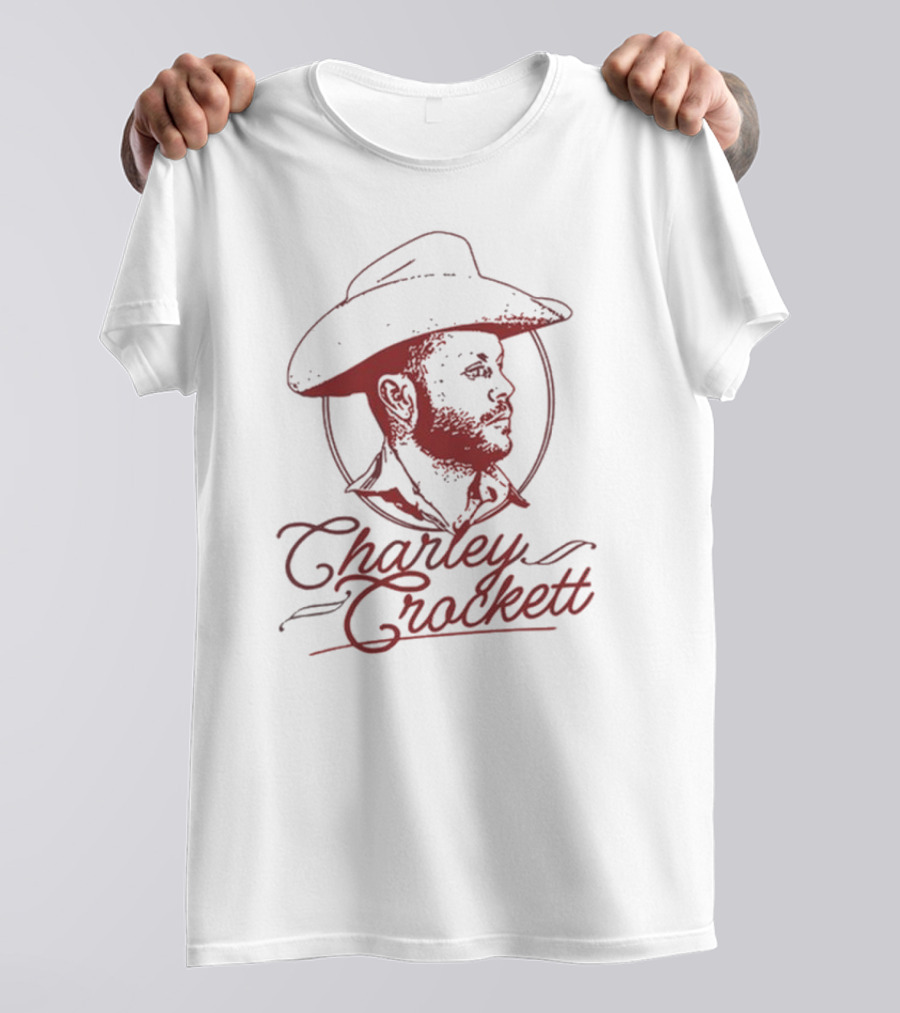Charley Crockett Western Cowboy Hat Profile T-Shirt